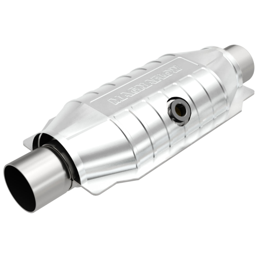 MagnaFlow universal catalytic converter 2.5 inch inlet/outlet stainless steel CARB compliant 457056