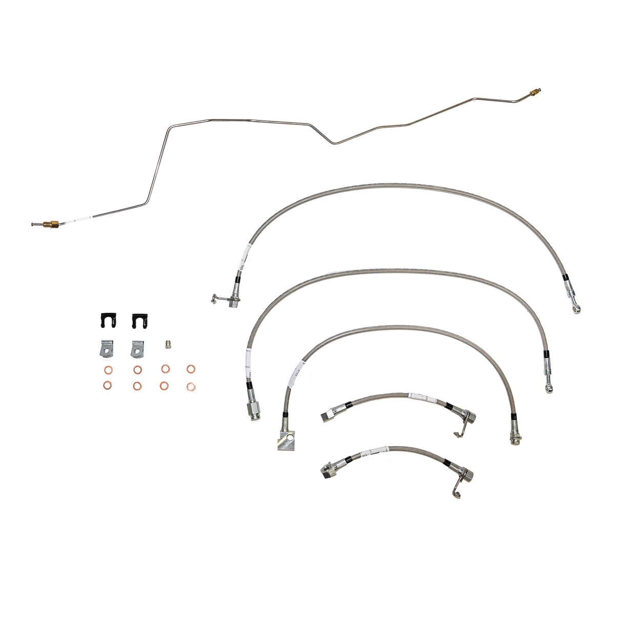 t 2001 - 2002 Dodge Ram 2500 Brake Hose Kit - HSK0051SS Fine Lines