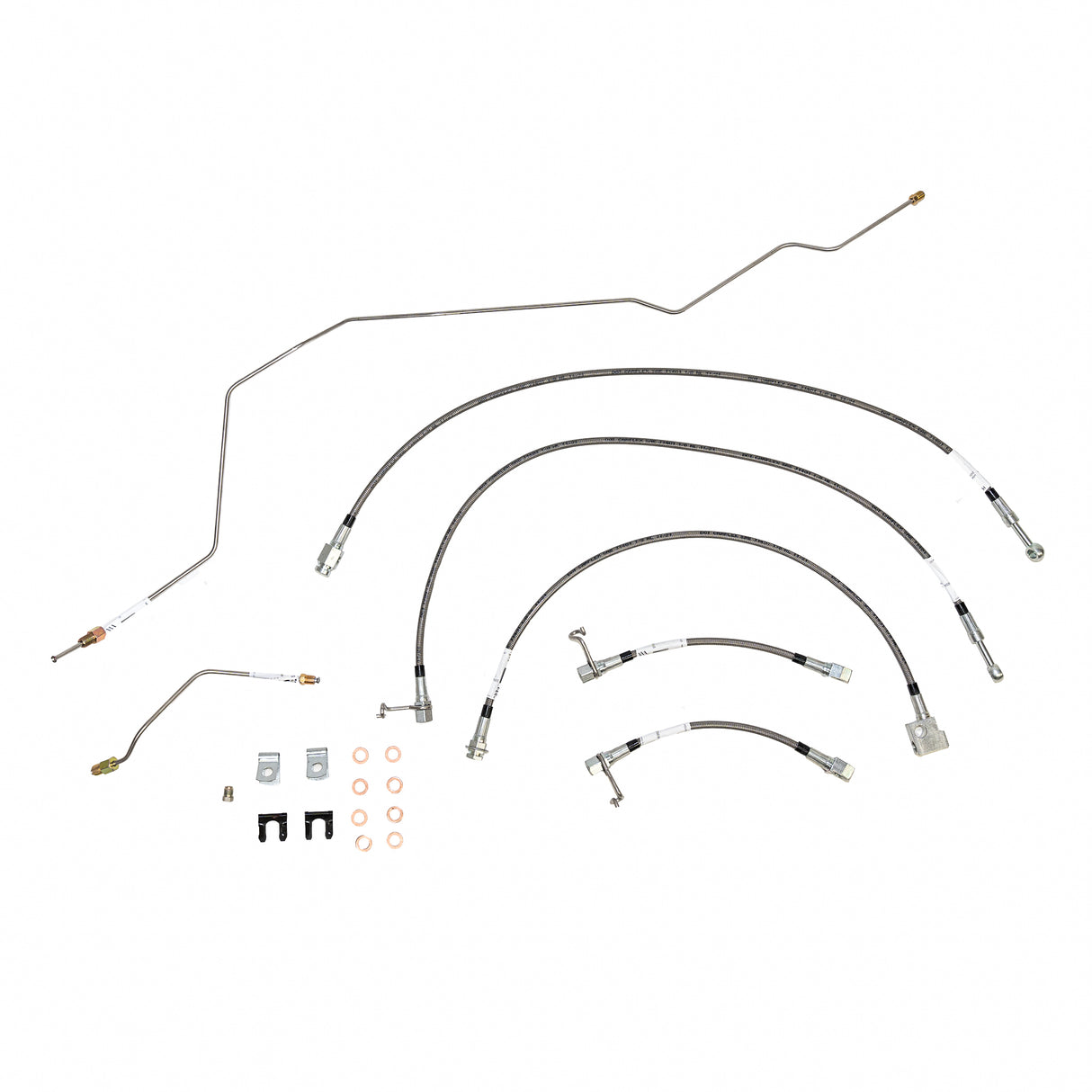 t 2001 - 2002 Dodge Ram Brake Hose Kit - HSK0052SS Fine Lines