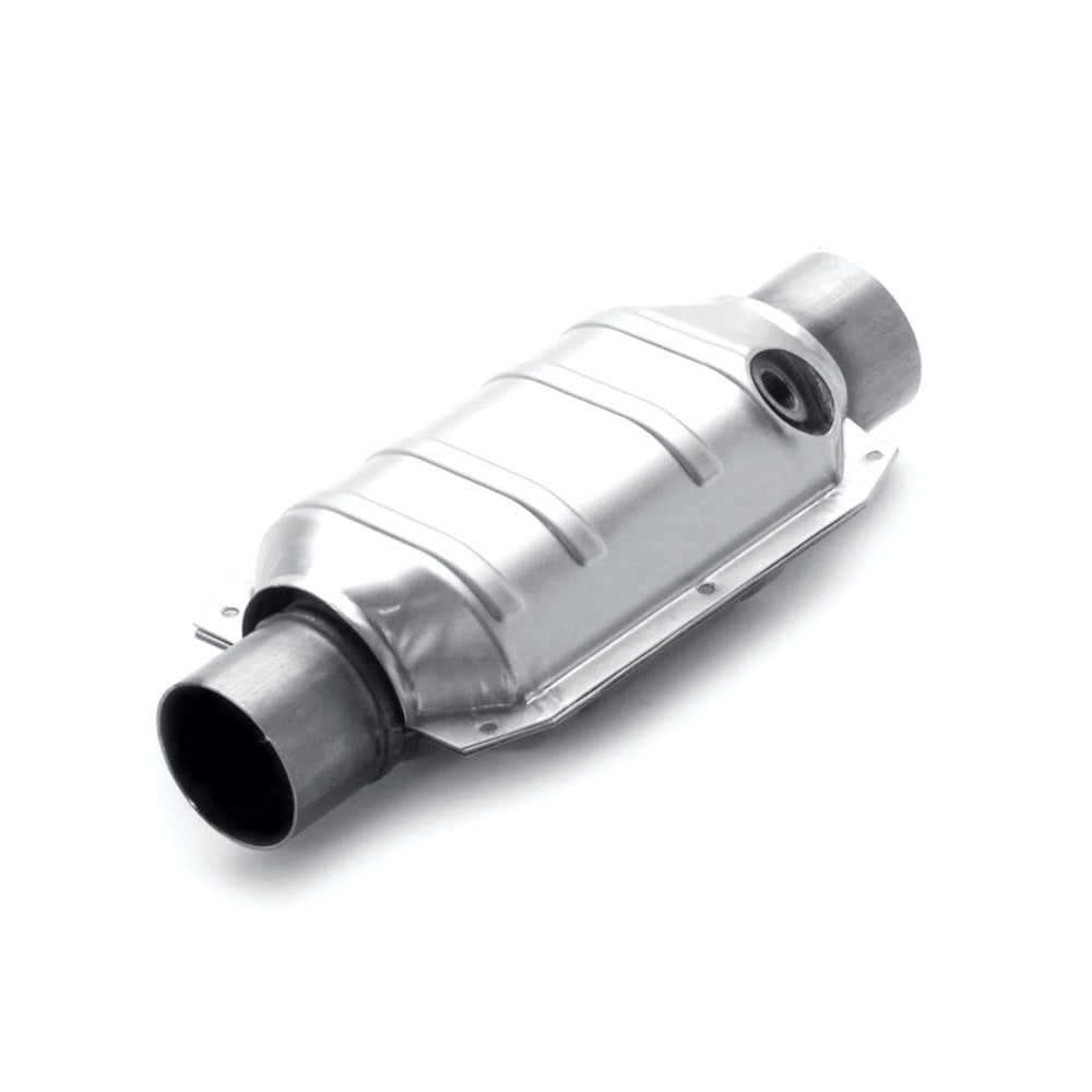 MagnaFlow universal catalytic converter 2 inch inlet/outlet stainless steel CARB compliant 441034