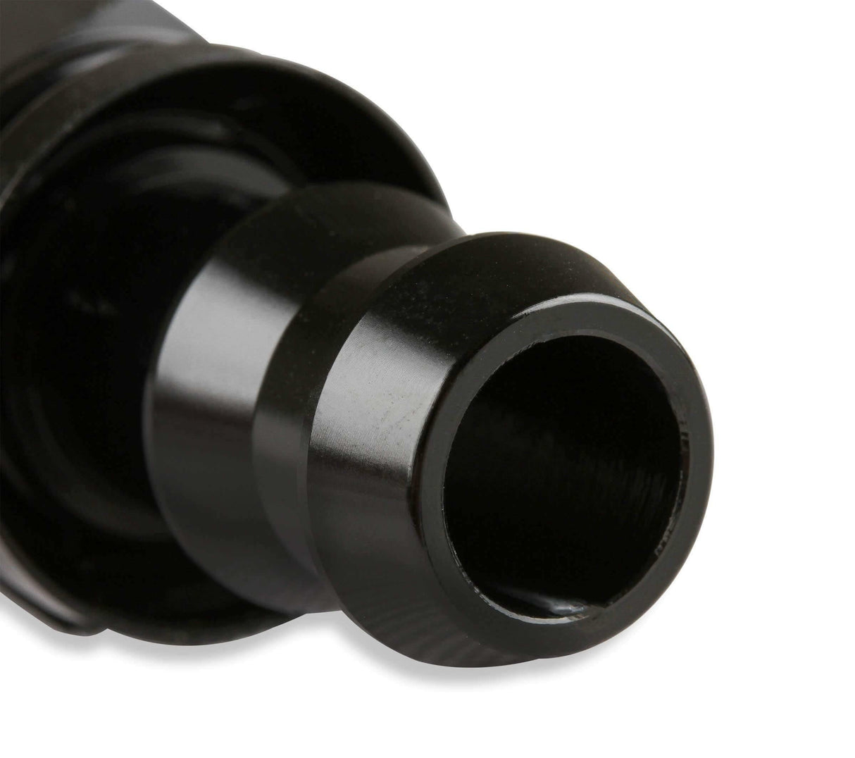 Mr. Gasket 6 AN straight push on hose ends black BL aluminum 200106