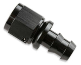 Mr. Gasket 6 AN straight push on hose ends black BL aluminum 200106