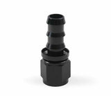 Mr. Gasket 10 AN straight push on hose ends black BL aluminum 200110
