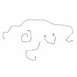 Front Brake Line Kit for 2002-2004 Honda Odyssey, 3.5L V6, Front Brake Kit; Stainless stainless steel