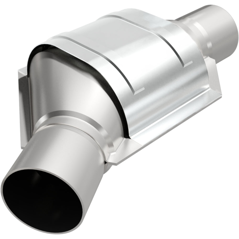 MagnaFlow universal catalytic converter 2.5 inch inlet/outlet stainless steel Federal EPA compliant OBDII 99176h