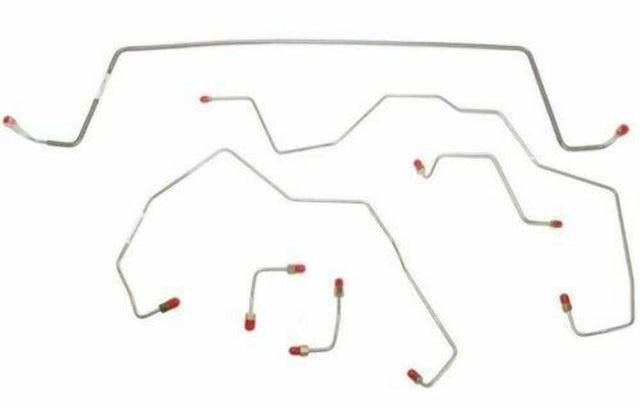 Front Brake Line Kit for 2002 Jeep Liberty No ABS stainless steel