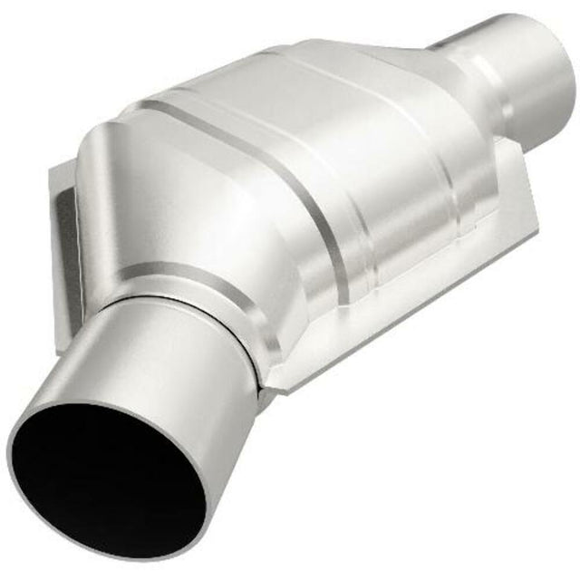 MagnaFlow universal catalytic converter 2.5 inch inlet/outlet stainless steel CARB compliant 458076