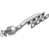 MagnaFlow direct-fit catalytic converter fits 2003-2004 INFINITI M45 and 2003-2006 INFINITI Q45, this and 2003-2004 M45 V8 4.5 4.5 inch inlet/outlet stainless steel CARB compliant 