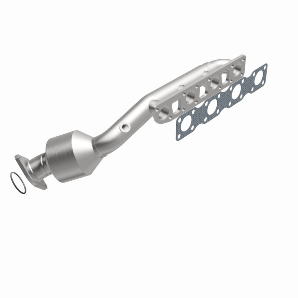 MagnaFlow direct-fit catalytic converter fits 2003-2004 INFINITI M45 and 2003-2006 INFINITI Q45, this and 2003-2004 M45 V8 4.5 4.5 inch inlet/outlet stainless steel CARB compliant 