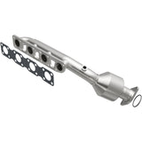 MagnaFlow direct-fit catalytic converter fits 2003-2004 INFINITI M45 and 2003-2006 INFINITI Q45, this and 2003-2004 M45 V8 4.5 4.5 inch inlet/outlet stainless steel CARB compliant 