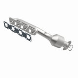 MagnaFlow direct-fit catalytic converter fits 2003-2004 INFINITI M45 and 2003-2006 INFINITI Q45, this and 2003-2004 M45 V8 4.5 4.5 inch inlet/outlet stainless steel CARB compliant 