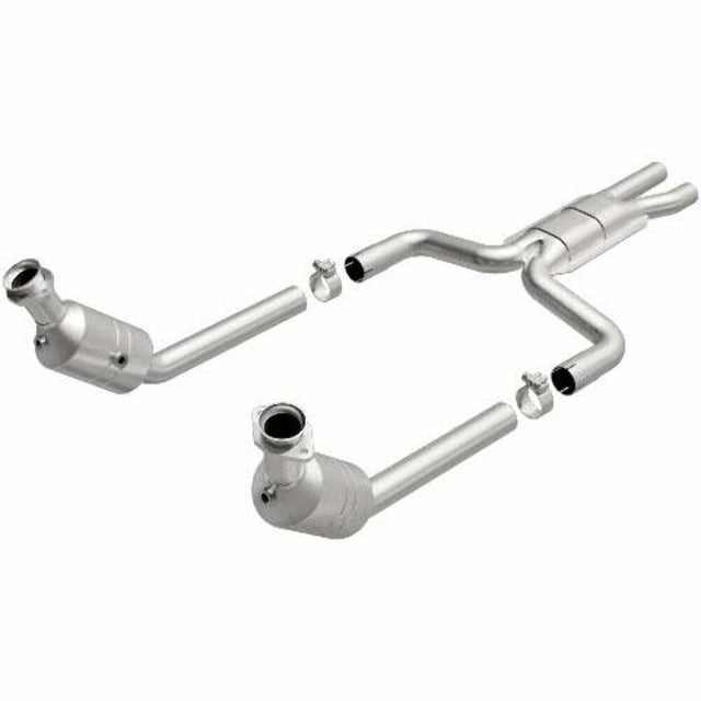 MagnaFlow direct-fit catalytic converter fits 2003-2004 Ford Thunderbird and Lincoln LS, this and 2003 THUNDERBIRD 3.9L stainless steel CARB compliant OBDII 52099