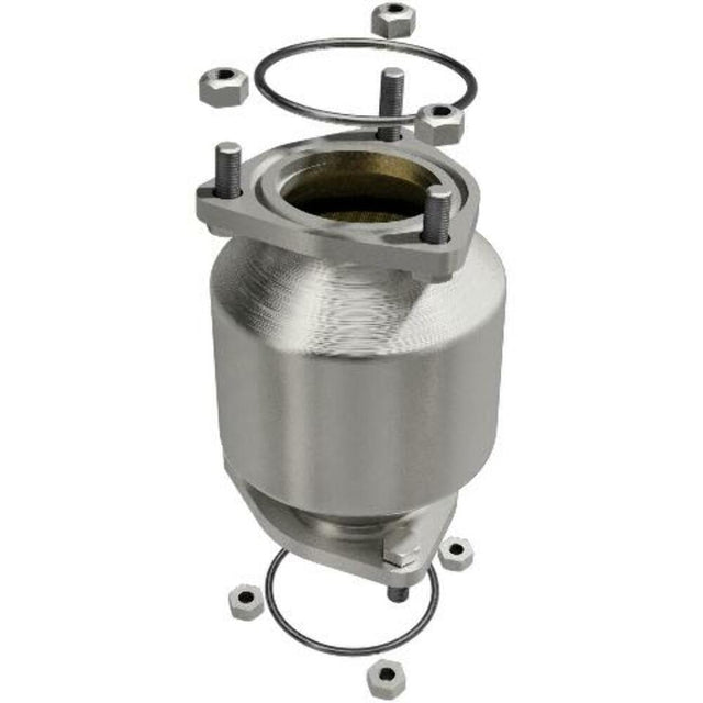MagnaFlow direct-fit catalytic converter fits 2004-2005 Suzuki Forenza and 2005 Suzuki Reno, this and 2004-2005 Suzuki Forenza 2.0L stainless steel CARB compliant 551291