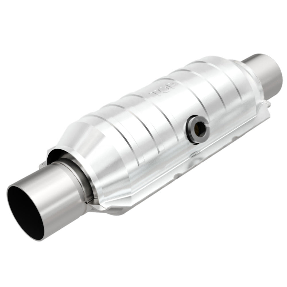 MagnaFlow universal catalytic converter 2.5 inch inlet/outlet stainless steel CARB compliant 451256