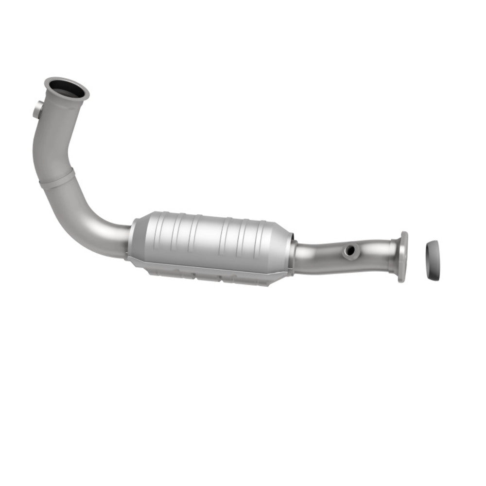 MagnaFlow direct-fit catalytic converter fits 2004 Liberty passenger side frt passenger side stainless steel Federal EPA compliant OBDII 93383