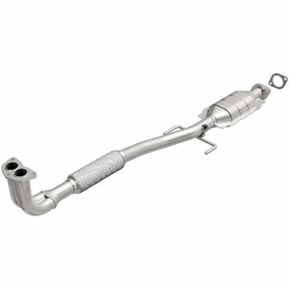 MagnaFlow direct-fit catalytic converter fits 2004 Mitsubishi Lancer 2.4L and 2004 Mitsubishi Lancer 2.4L L 2.4L stainless steel CARB compliant OBDII 52122