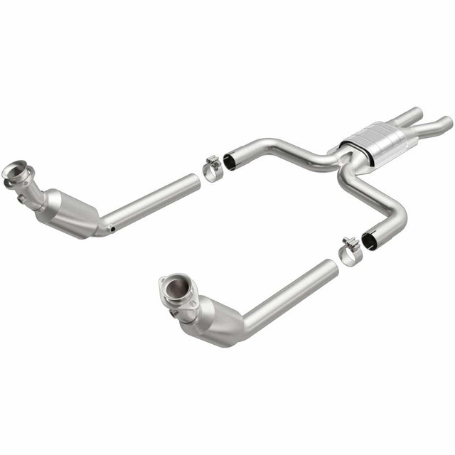 MagnaFlow direct-fit catalytic converter fits 2005-2006 Lincoln LS and 2005 Ford Thunderbird. Hardware is included to eliminate the hassle of working with corroded factory parts an