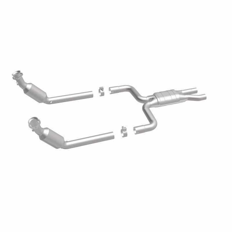 MagnaFlow direct-fit catalytic converter fits 2005-2006 Lincoln LS and 2005 Ford Thunderbird. Hardware is included to eliminate the hassle of working with corroded factory parts an