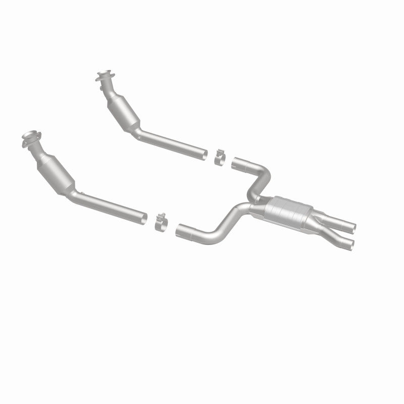 MagnaFlow direct-fit catalytic converter fits 2005-2006 Lincoln LS and 2005 Ford Thunderbird. Hardware is included to eliminate the hassle of working with corroded factory parts an