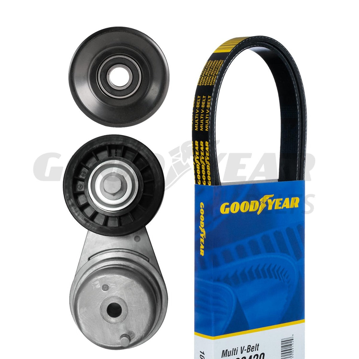 t 2005-2010 Ford Mustang Serpentine Belt Drive Component Kit Goodyear 3221 Good Year Belts