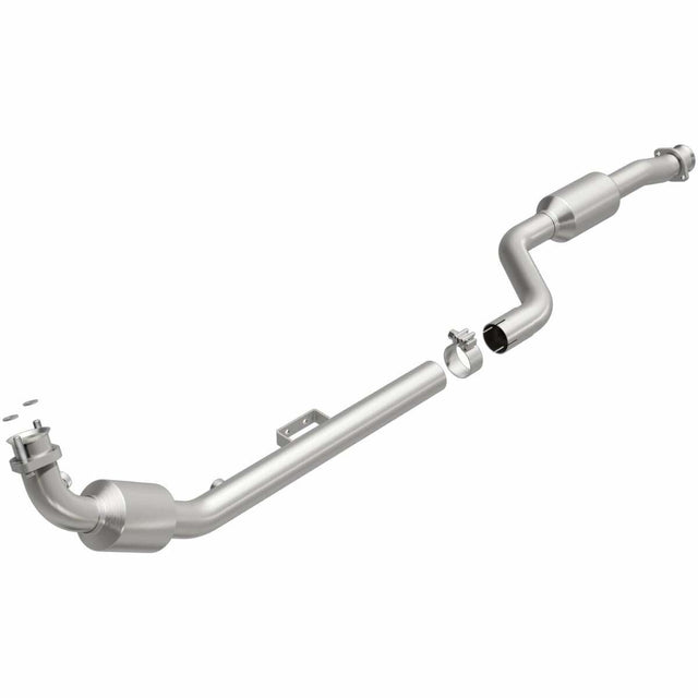 MagnaFlow direct-fit catalytic converter fits 2005 Mercedes-Benz E320 Base 3.2L and 2004-2005 Mercedes-Benz E500 Base 5.0L 3.2L stainless steel CARB compliant 5411642