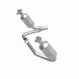 MagnaFlow direct-fit catalytic converter fits 2007-2009 Dodge Dakota and Mitsubishi Raider. Hardware is included to eliminate the hassle of working with corroded factory parts and 
