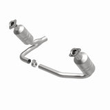 MagnaFlow direct-fit catalytic converter fits 2007-2009 Dodge Dakota and Mitsubishi Raider. Hardware is included to eliminate the hassle of working with corroded factory parts and 