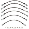 t 2007 - 2014 Toyota Tundra Brake Hose Kit - HSK0016SS Fine Lines