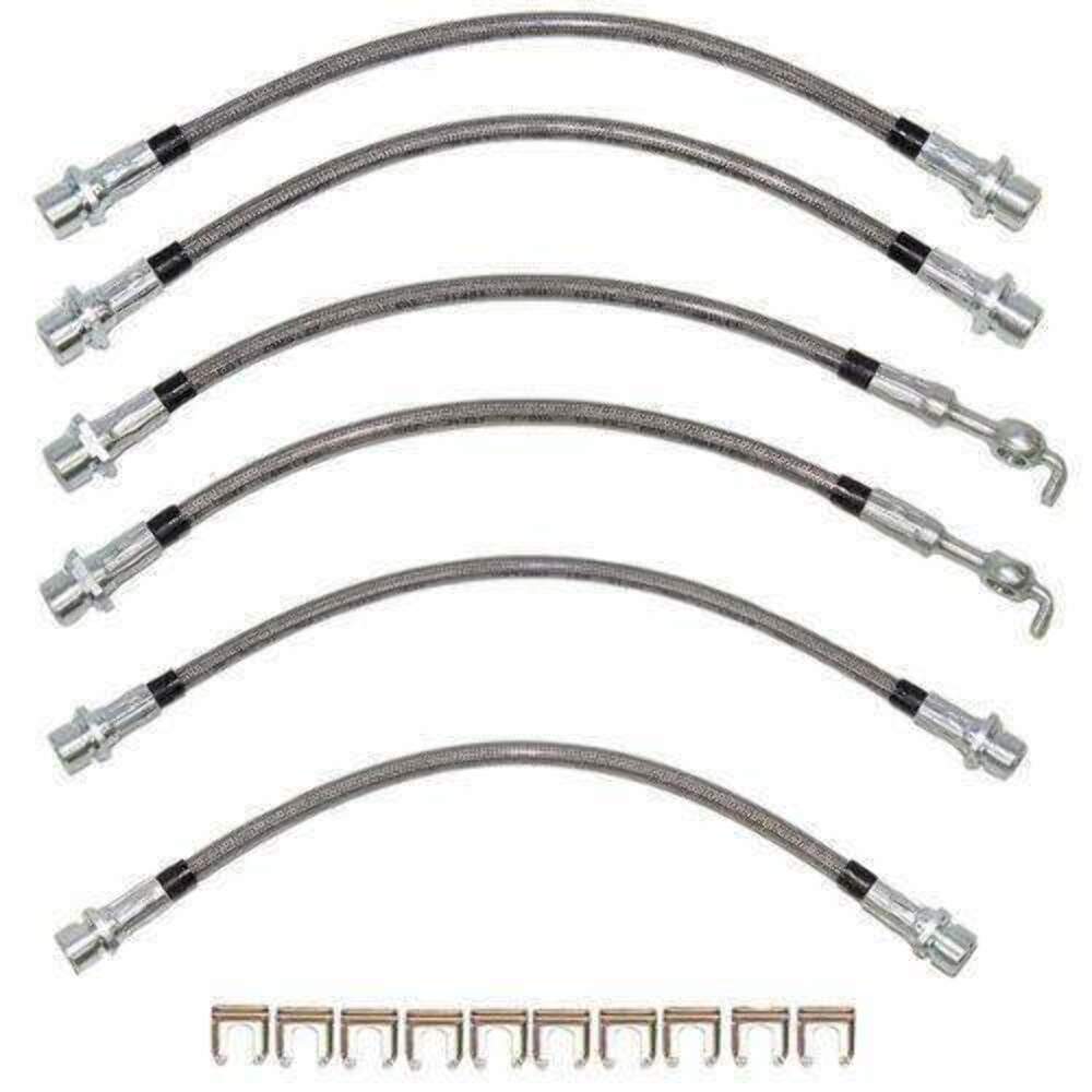 t 2007 - 2014 Toyota Tundra Brake Hose Kit - HSK0016SS Fine Lines