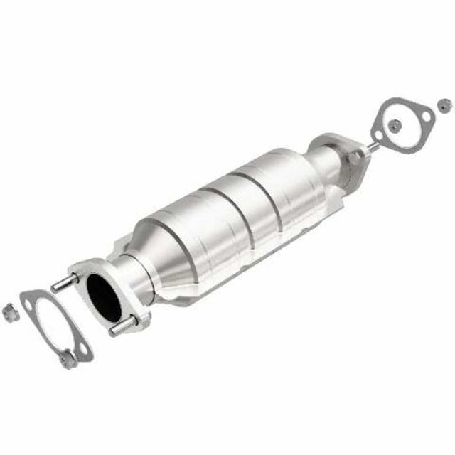 MagnaFlow direct-fit catalytic converter fits 2004-2009 Kia Spectra, 2004-2006 Hyundai Elantra, and more, this and 2008 Kia Spectra 2.0L stainless steel CARB compliant OBDII 51332