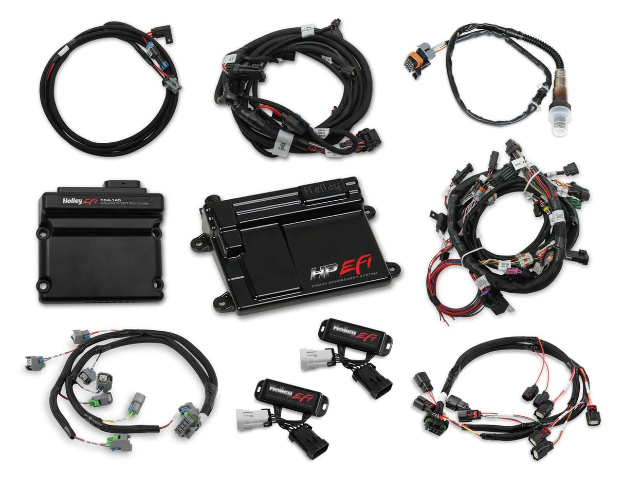 Holley EFI Dominator EFI 2011-2012 Ford Coyote Ti-VCT HP EFI Kit, BOSCH O2, USCAR INJ - 550-619