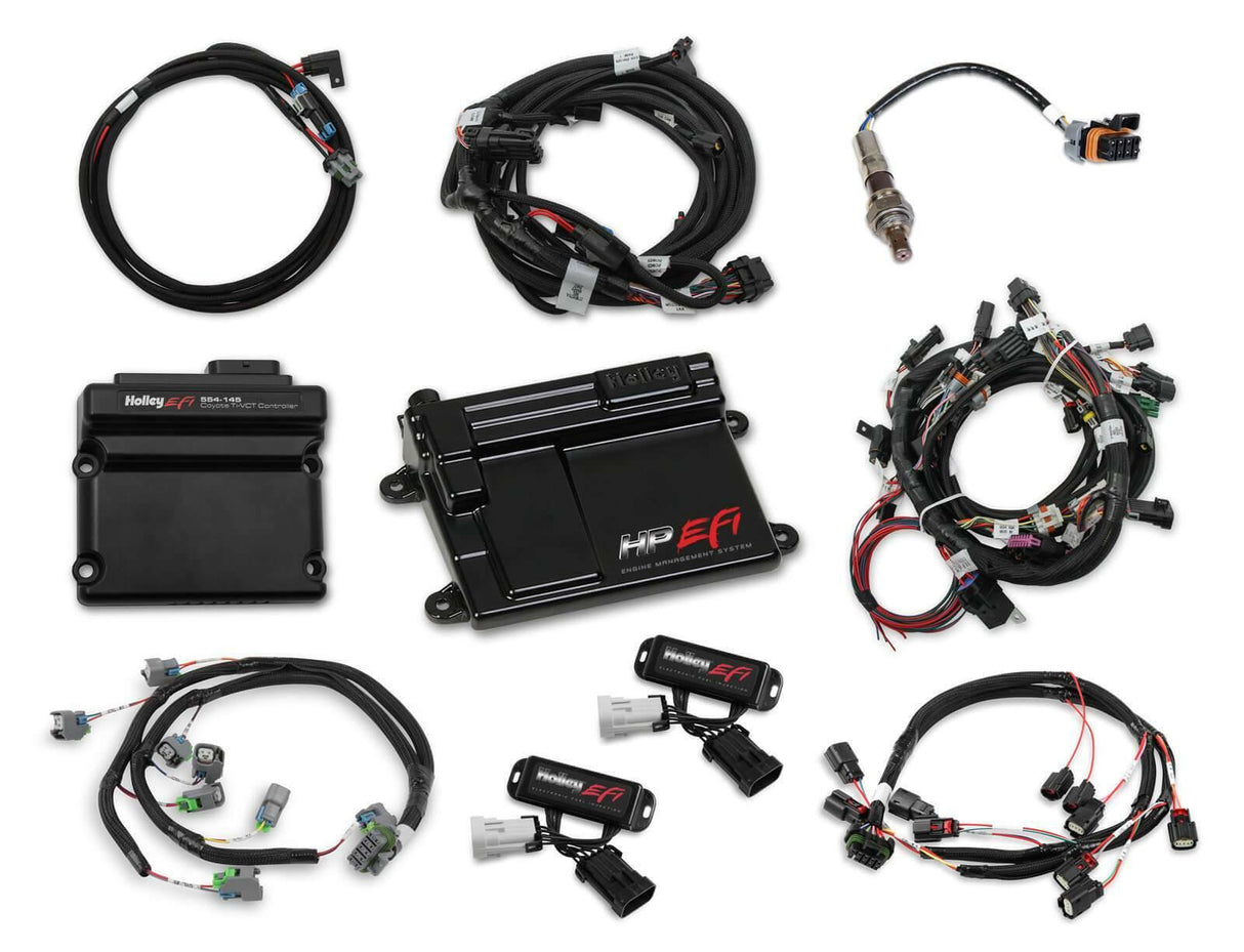 Holley EFI Dominator EFI 2011-2012 Ford Coyote Ti-VCT HP EFI Kit, NTK O2, USCAR INJ - 550-619N