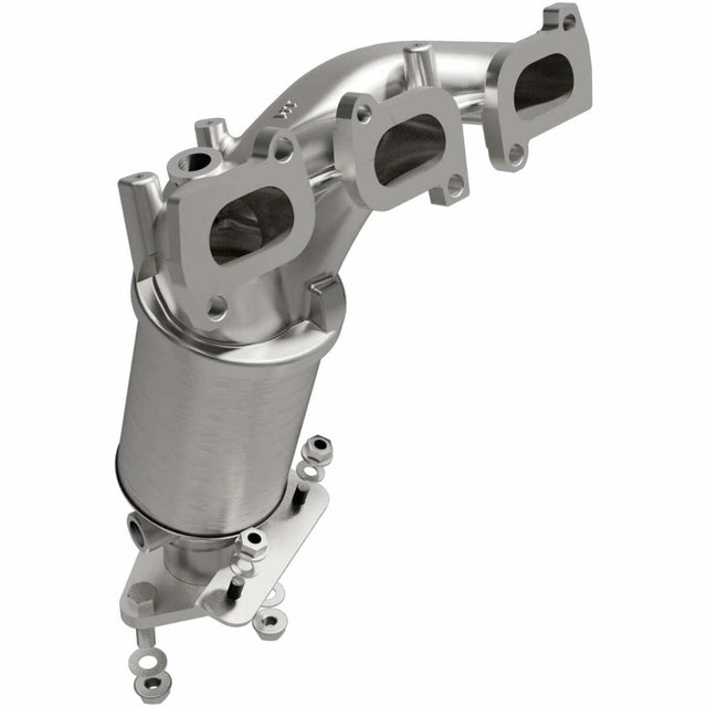 MagnaFlow direct-fit catalytic converter fits 2011-2015 Ford Explorer, 2011-2014 Ford Edge, and additional vehicles. Hardware is included to eliminate the hassle of working with co