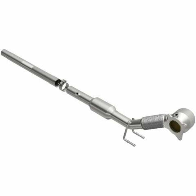 MagnaFlow direct-fit catalytic converter fits 2012-2013 Volkswagen Jetta and Volkswagen Beetle, this and 2012-2013 Beetle L4 2 stainless steel CARB compliant 52281