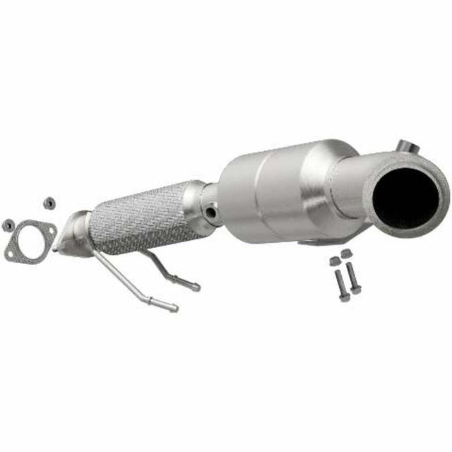 MagnaFlow direct-fit catalytic converter fits 2013-2016 Ford Fusion and Lincoln MKZ, this and 2014 Ford Fusion 2.0L T 2.0L stainless steel CARB compliant OBDII 51339