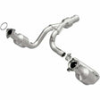 MagnaFlow direct-fit catalytic converter fits 2015-2017 GMC Yukon XL, 2015-2016 Cadillac Escalade, and more, this and 2015 Escalade 6.2 stainless steel CARB compliant 52617