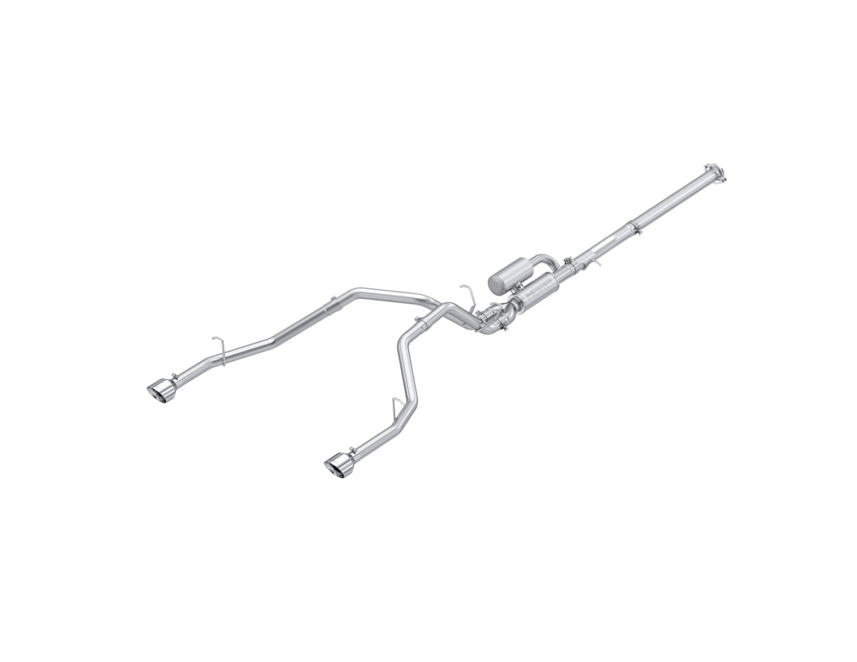 MBRP cat-back exhaust system fits Ram 1500 dual split rear exit aluminized steel S5156AL 3 inch inlet 5 inch outlet