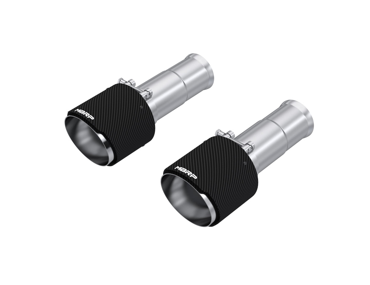 MBRP performance muffler fits Ram 1500 T304 stainless steel black coated carbon fiber tip T5204CF 5 inch inlet/outlet