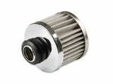 Mr. Gasket valve cover breather push in round steel/rubber chrome 2049G