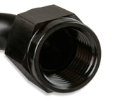 Mr. Gasket 6 AN 90 degree push on hose ends black BL aluminum 209006