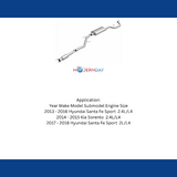MagnaFlow direct-fit catalytic converter for 2013-2016 Hyundai Santa Fe stainless steel CARB compliant OBDII
