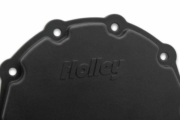 Holley performance fuel system component black aluminum