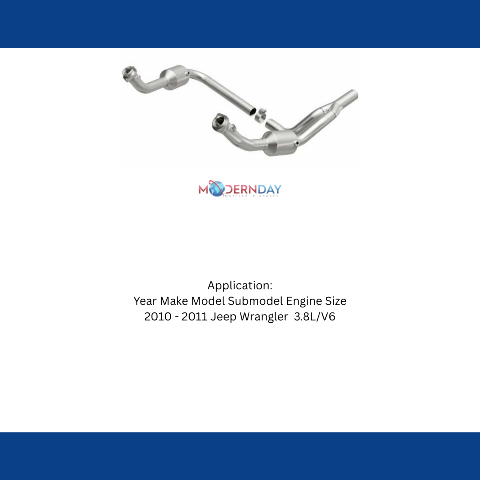 MagnaFlow direct-fit catalytic converter for 2010-2011 Jeep Wrangler stainless steel CARB compliant