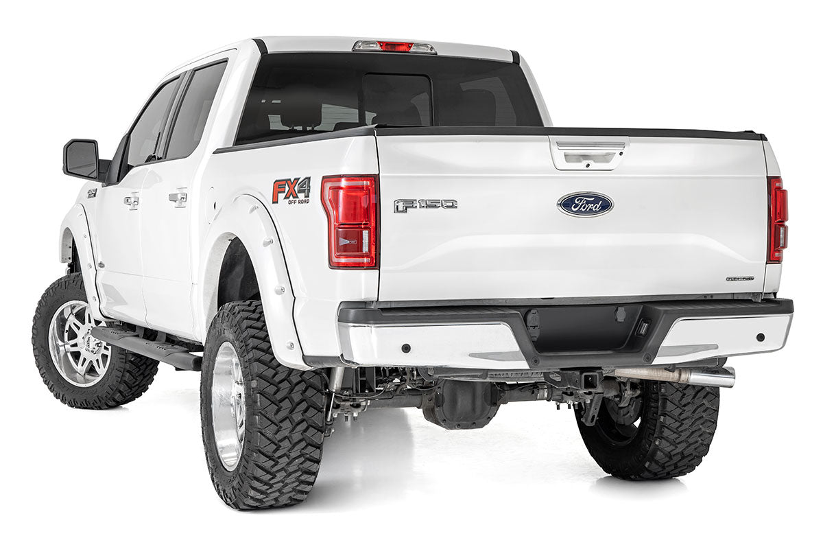 Fits Ford F-150/F-150 Lightning (15-24) Oval Nerf Step Crew Cab Black 21005