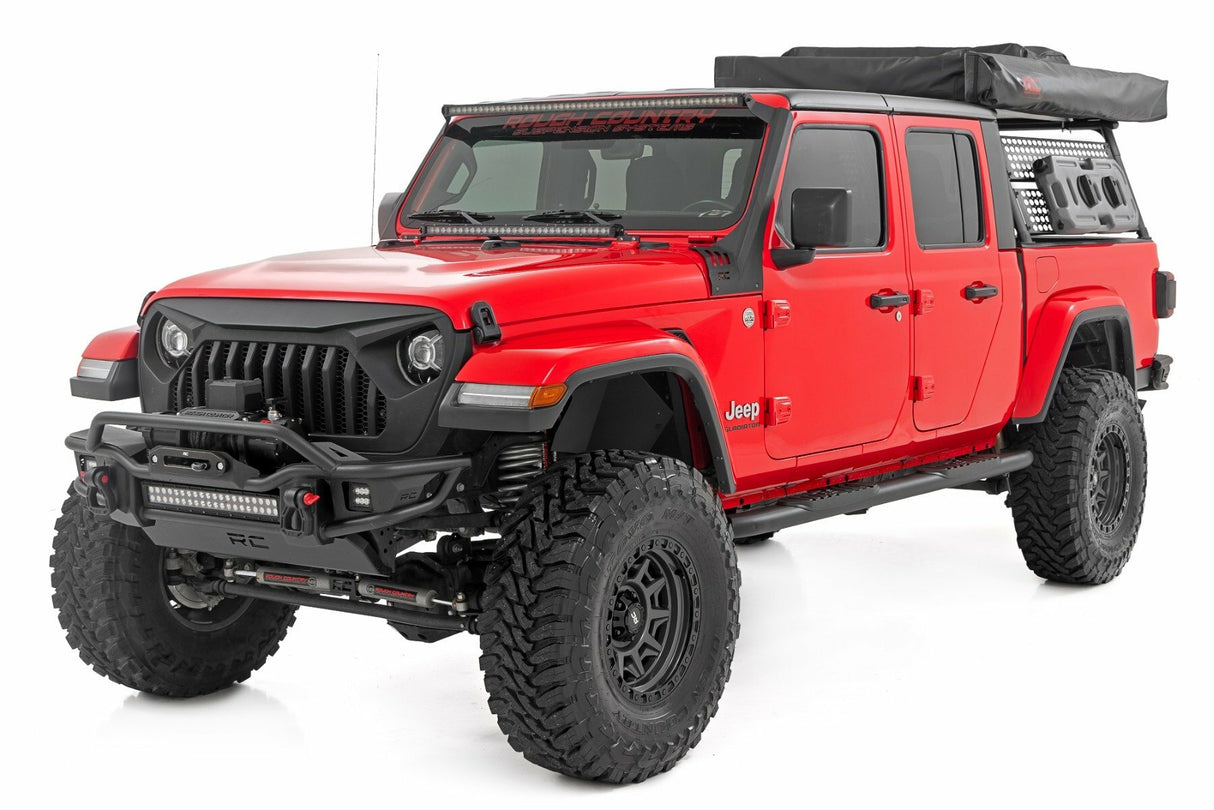 Fits Jeep Gladiator JT 4WD (2020-2024) Oval Nerf Steps; Black; 21015