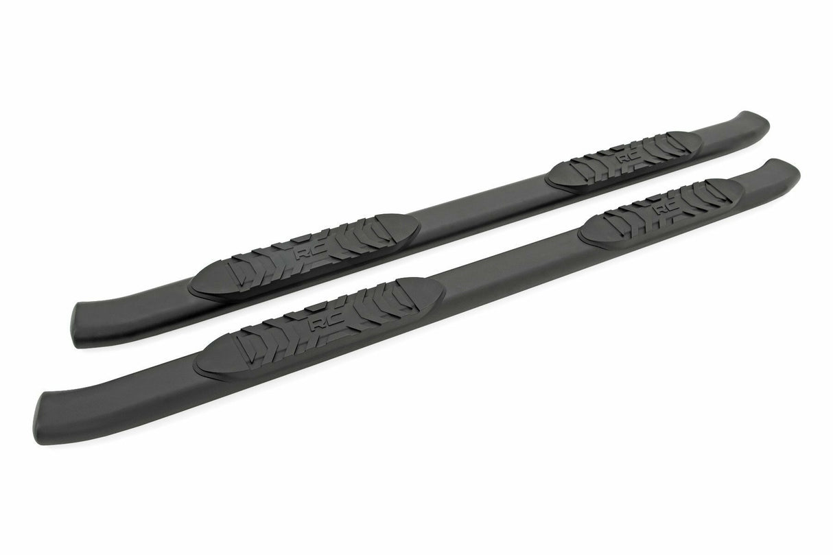 Fits Toyota Tacoma 2WD/4WD (2024) Oval Nerf Step; Double Cab; Black; 21017