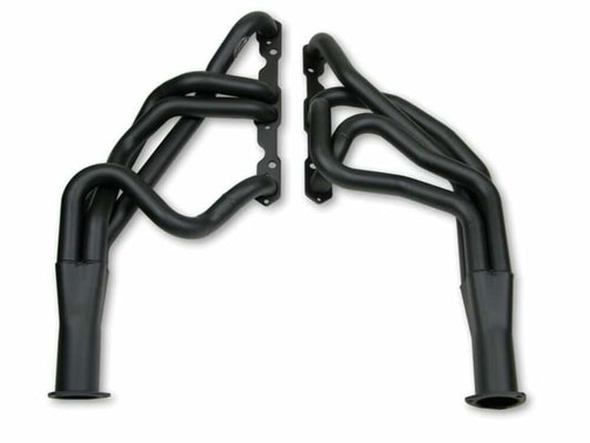 Fits 1955-57 Chevy; For cars Lowered up to 4" Long Tube Header - Painted 2112HKR