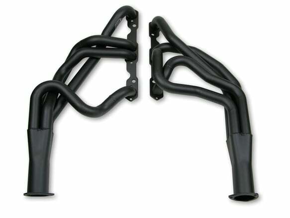 Hooker Fits 1955-57 Chevy; For cars Lowered up to 4" Long Tube Header - Painted 2112HKR for 1955-1957 Chevy