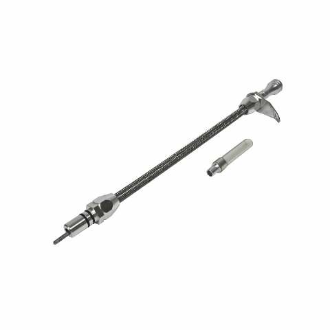 Billet Aluminum/Stainless Steel Braided Transmission Dipstick-GM billet aluminum stainless steel