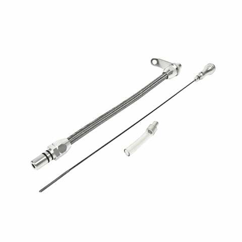 Billet Aluminum/Stainless Steel Braided Dipstick - GM billet aluminum stainless steel